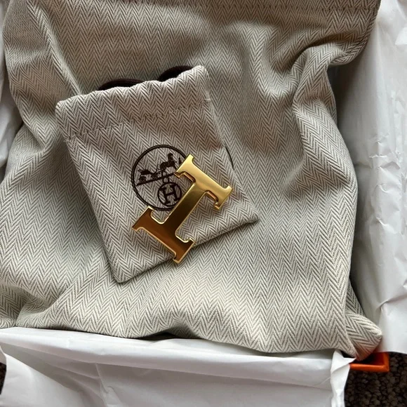 Hermes | Accessories | Hermes Gold And Brown Belt Luxurious  display picture 3